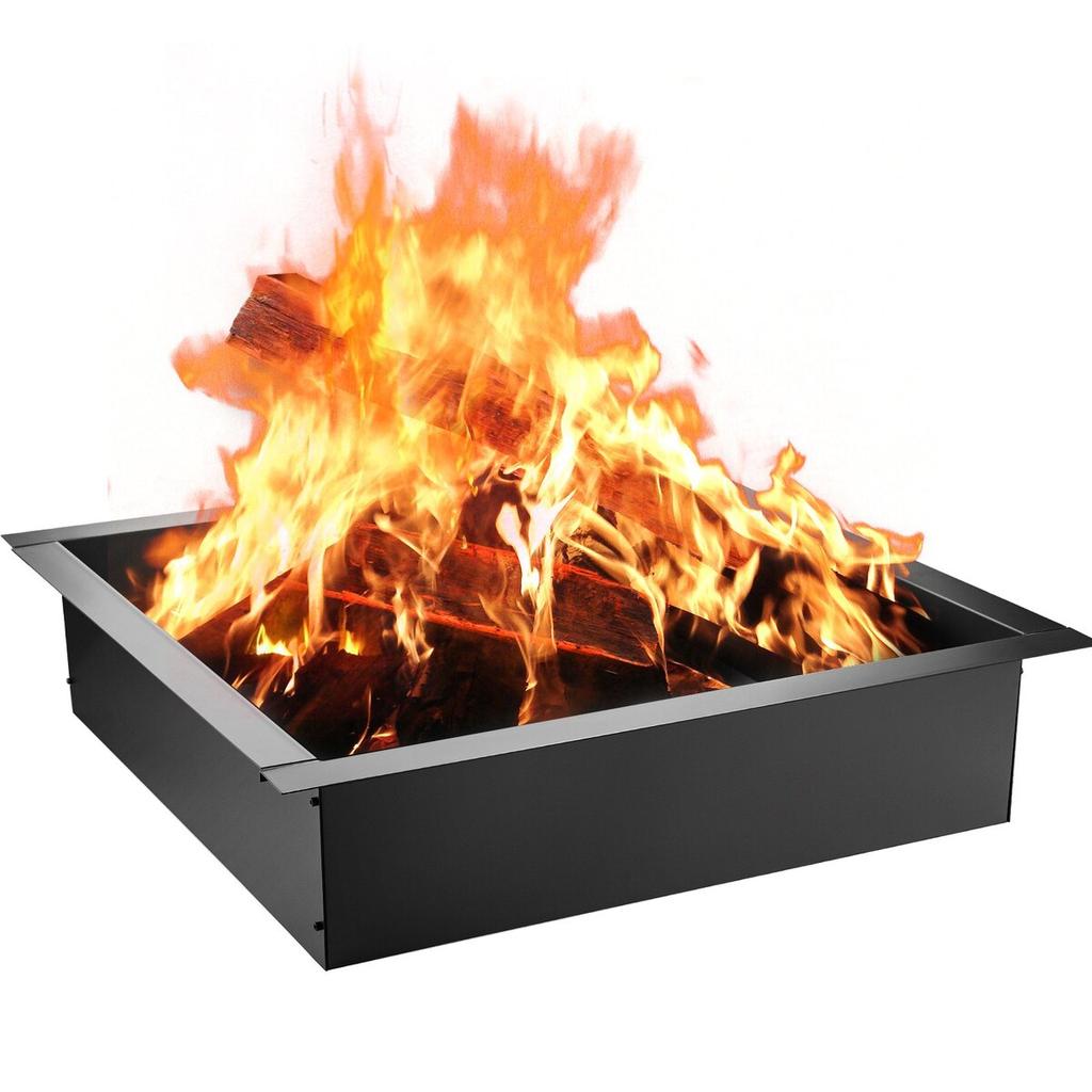 Fire Pit Ring, 36-Inch Outer/30-Inch Inner Diameter Fire Pit Insert,1.5 mm Thickness Fire Ring, DIY Steel Ring with Tongs In-Ground Fire Pit Liner for