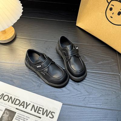 Модная универсальная обувь из перформанс-кожи с мягкой подошвой для мальчиков и девочек на весну и осень