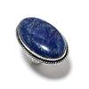 Лазурит Драгоценный камень 925 Стерлинговое серебро Подарок Ювелирное изделие Кольцо Размер 6