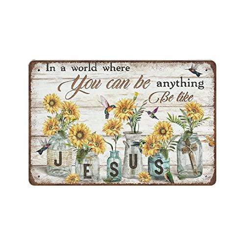 Retro Thick Metal Tin SignRed Barn And Pumpkins Fall For Jesus He Never Leaves Jesus Tin Sign Novelty PostersHome Deco sign