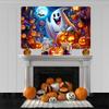 72x43In Halloween Ghost Pumpkin Photo Backdrop Spooky Party Wall Banner Decor