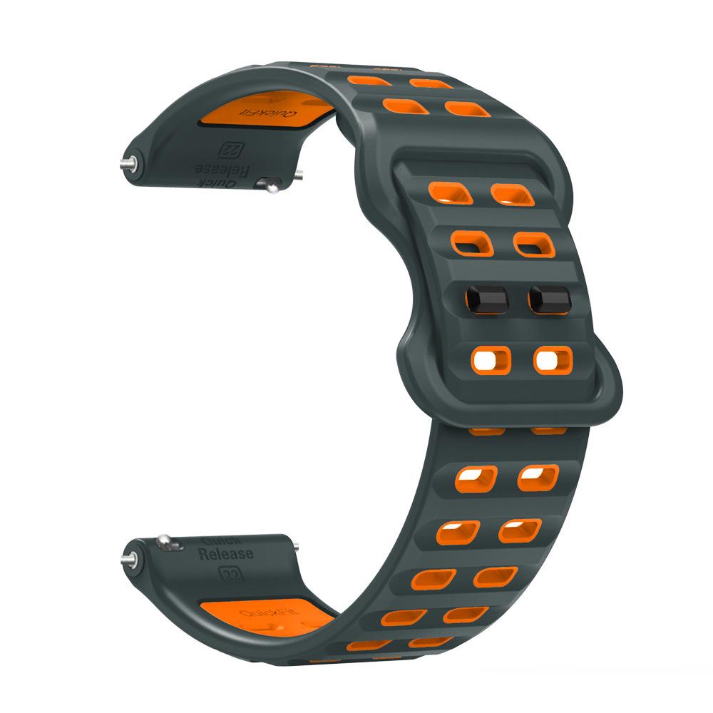 Двухцветный силиконовый ремешок для часов 22 мм для Huawei, Samsung, Garmin, Huami, Coros, Suunto, Xiaomi