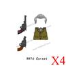 MOC Military Soldier Building Blocks US Infantry West Cowboy Soviet Army Police Game Character Arthur Morgan Gun Bricks Toy Gift
