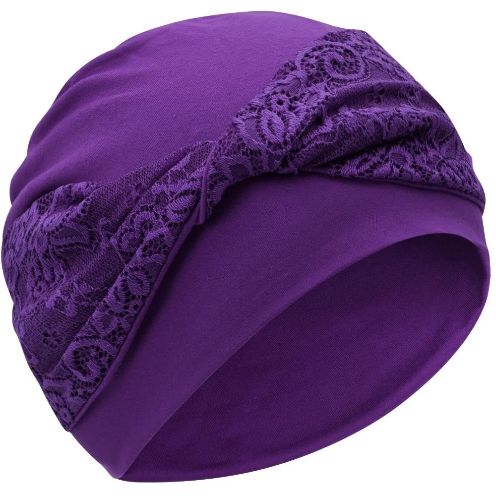 Breathable Chemo Headwear Elastic Beanie Hats Trendy Pullover Hat for Women