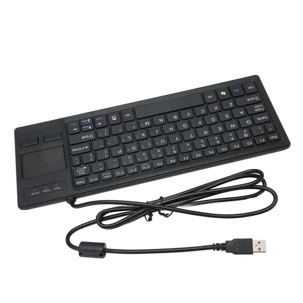Akozon K 800 Клавиатура с тачпадом, Проводная, Ультратонкая, Мини, Компактная, с функцией ХАБа, Тонкий USB-трекпад Комбо