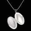 Charm Sanke Chain Jewelry Photo Locket Necklace Silver Plated Round Box Pendant