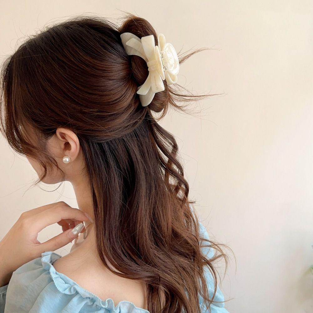 Ацетат Уксусная Кислота Бант Заколка для Волос Маленькая Геометрия Зажим Краб для Волос Элегантный Французский Зажим Акула Ежедневный
