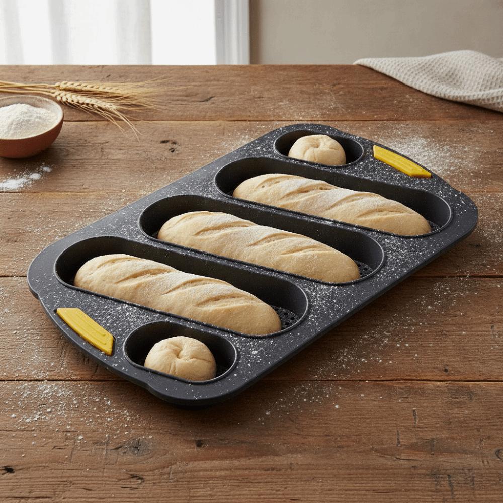 5 Grids Silicone Cake Mold Non-Stick Silicone Baking Pan Bread Baking Form  Baking Tool