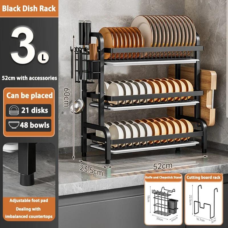 Кухонная полка для посуды Многофункциональные полки для хранения Портативный органайзер для посуды Многоуровневая настольная полка для хранения