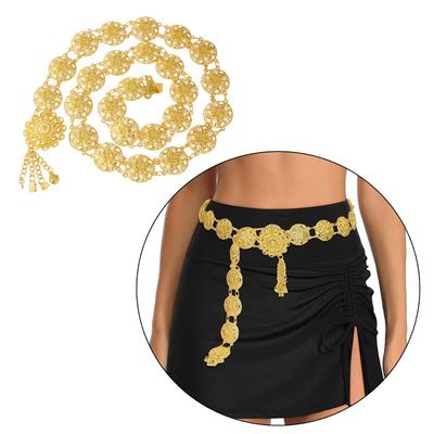 Регулируемое украшение на талию «Танец цветов» для пляжа, женский полый пояс-цепочка с цветами для танца живота и летних украшений
