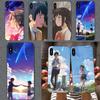 Ваше имя японский чехол для телефона iPhone 14 13 12 11 XS X 8 7 6 Plus Mini Pro Max SE 2022 мягкий черный чехол для телефона