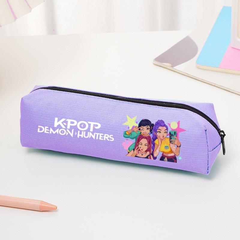 Мультянальный пенал 'Девушка-охотница на демонов K-pop' - Сумка для канцелярских принадлежностей из Оксфордской ткани для учеников начальной школы