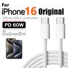 Original PD 60W Fast Charger 6A USB C To Type C Cable For Apple iPhone 15 Pro MAX Quick Charging For Huawei Samsung Xiaomi Cable