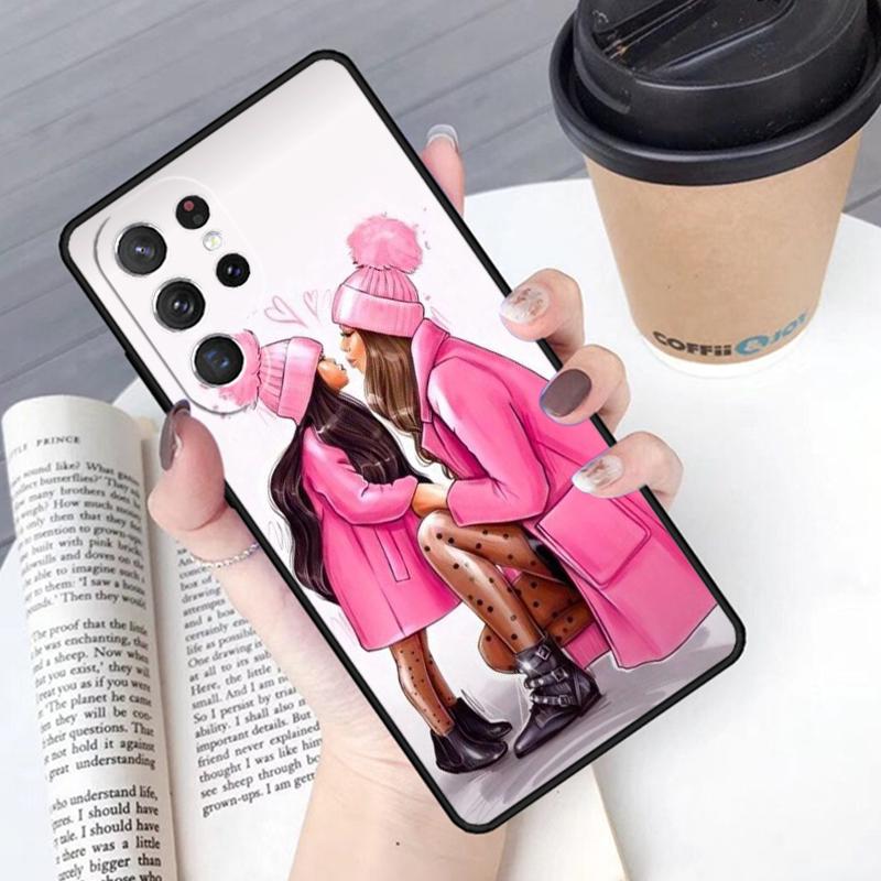 Семья Мама Девочка Женщины чехол для телефона Обложка Для Samsung Galaxy S24 S25 Ultra S21 S22 Ultra S10E Note 10 Plus Note 20 FE S23