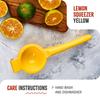 Presse-agrumes Manuel, Presse-citron Fonte d'Aluminium, Extraction Maximale Jus Victoria 31312 Jaune