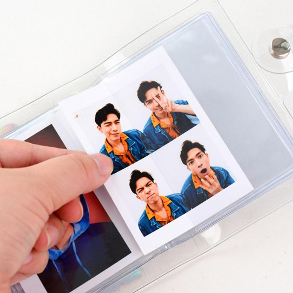 Transparent Glitter Jelly Color Binders Albums Photo Album Card Holder Card Stock Mini Photo Album