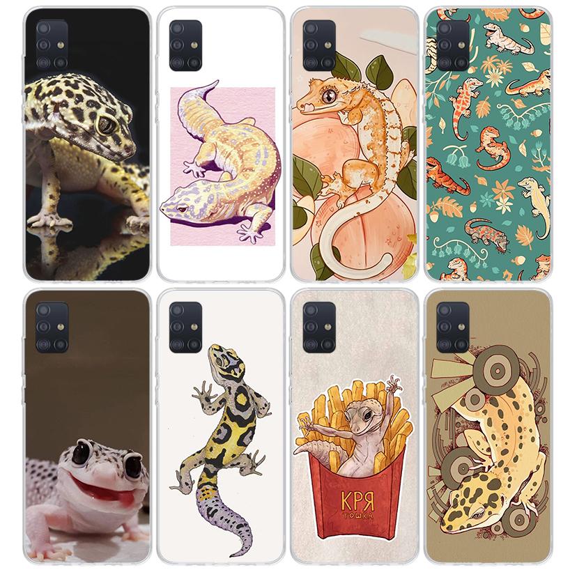 Lizards Geckos Phone Case For Samsung Galaxy A52 A51 A50S A32 A22 A12 A02S A72 A71 A31 A70 A30S Note 20 Ultra 10 Plus S10 Galaxy