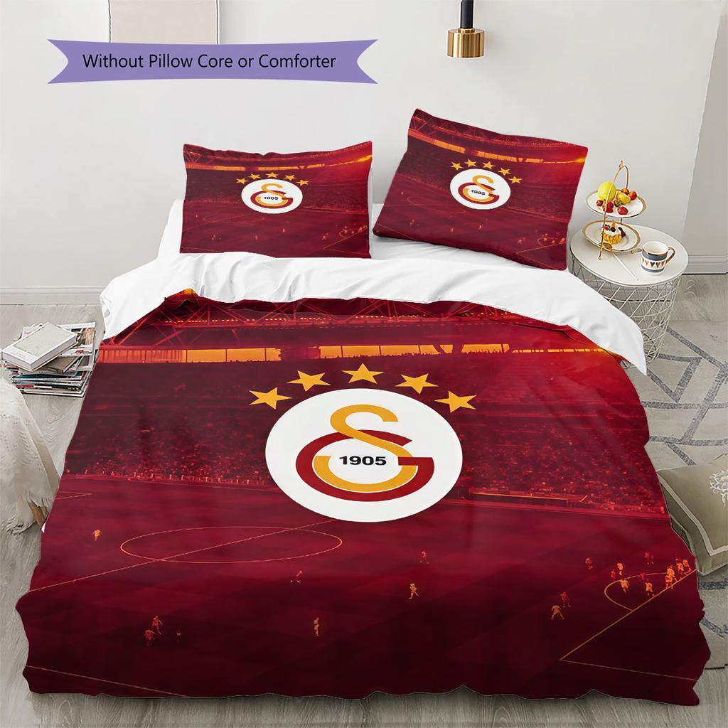Galatasaray SK Pattern Bedding Home Decoration Birthday Gift ( 1 duvet cover + 2 pillowcase, without core),fan merchandise.