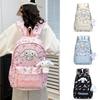 Cute Cartoon Style Casual Backpack For Students In Beige Pink Black And Blue Colors