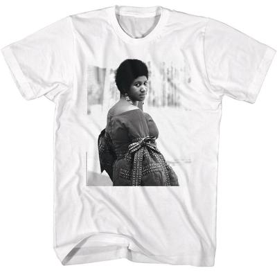 Белая футболка Aretha Franklin BW