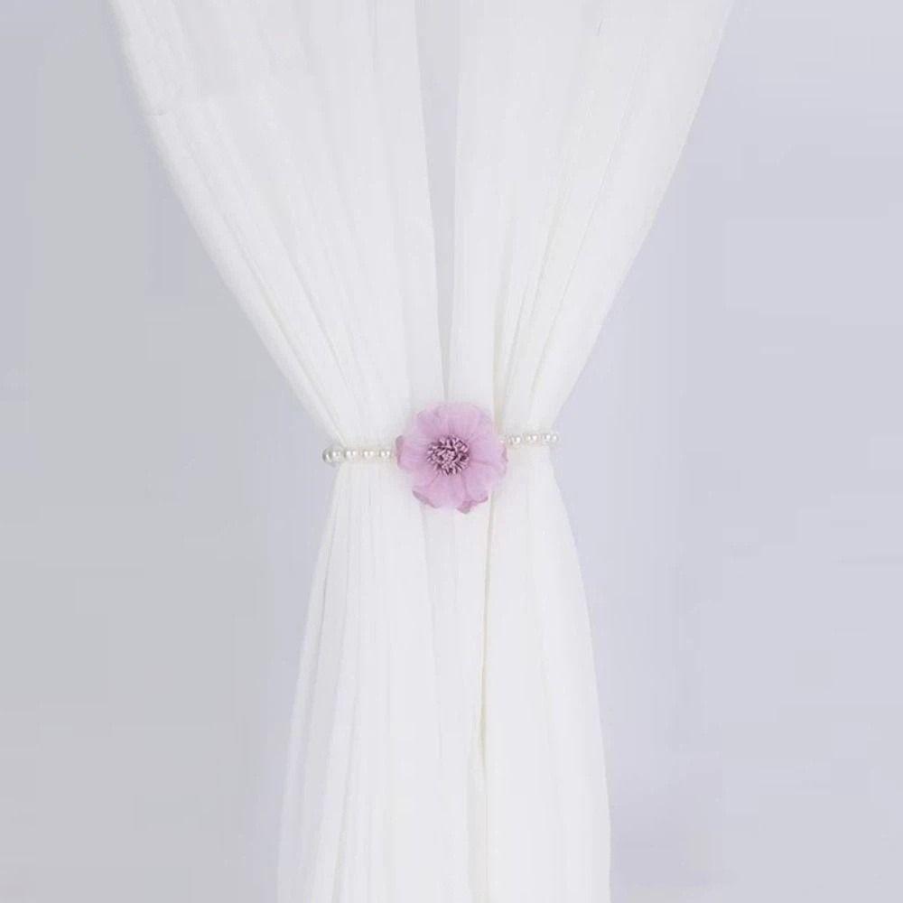 Flower Curtain Tiebacks Handmade Window Ties Creative Curtain Buckle For Home Office Decorative