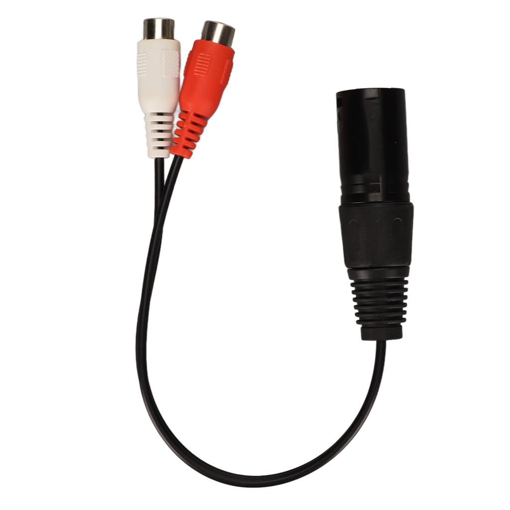 Кабель-разветвитель XLR папа на 2 RCA мама 3-контактный 0,6 фута Кабель для передачи звука с шумоподавлением Адаптер для микшеров, усилителей мощности