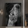 Black and White Lion Posters and Prints Painted On Canvas Painting Modern Animal Wall Art Pictures for Living Room Home Decor