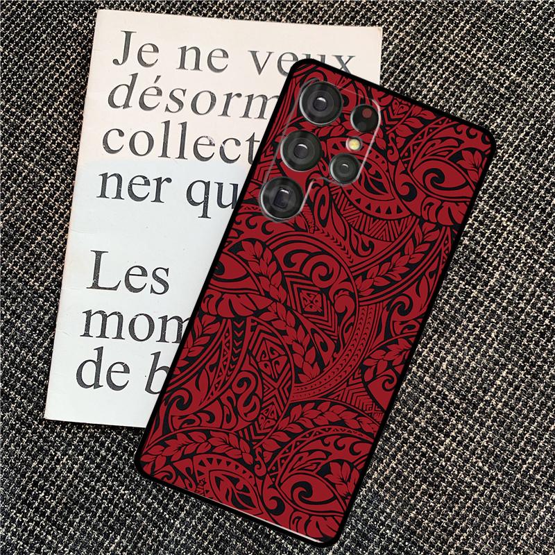 Племенной чехол в стиле маори, полинезийский, самоанский для Samsung Galaxy S24 Ultra S22 S23 Plus S20 S21 FE S8 S9 S10 Note 10 20 Ultra