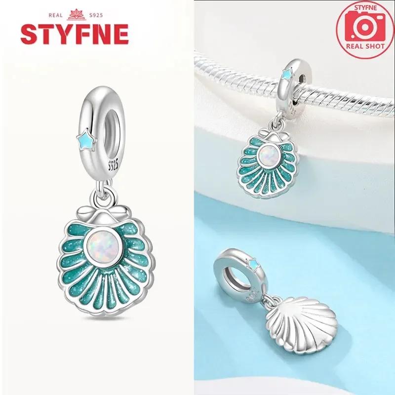 Женский браслет DIY Изысканные ювелирные изделия Подарки Оригинальные шармы Бусины Медь Морская серия Синяя черепаха Морская звезда Ракушка Подвески