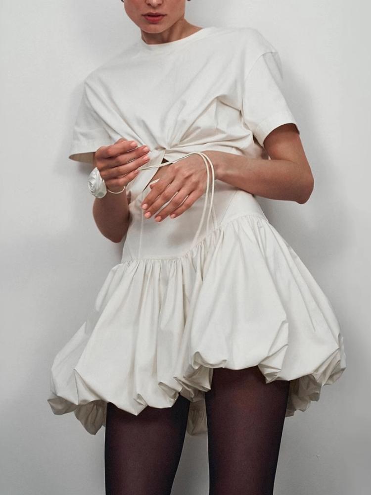 Плиссированная юбка Y2k, элегантная женская однотонная мини-юбка трапециевидной формы с высокой талией, вечерние юбки 2000-х годов, уличная одежда