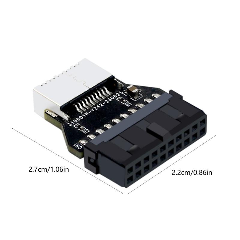 Угловой USB 3.1/3.2 Type C 20-контактный внутренний адаптер-переходник Plug and Play, драйверы не требуются