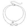 Letter Double Foot Chain Infinite Love Chain Women's Foot Chain Summer Gift Beach Gift For Mother