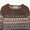  European and American style, new women's fashion, versatile, cross-border color-blending jacquard knitwear