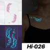 Little Sexy Cute Tattoo for Women Glowing Dark Taty Waterproof Fake Tatoo Luminous Tattoo Stickers Body Art Cartoon Tattoo