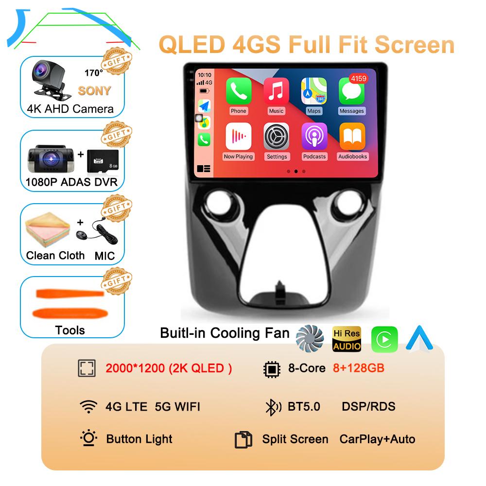 Android 14 Car Radio For Peugeot 108 For Toyota Aygo B40 2014-2021 Multimedia Video Player Navigation Stereo GPS 2din 2 din DSP