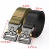 "4.3cm Wide Tactical Snake Buckle Canvas Belt for Men - Second Generation Outdoor Fashion"