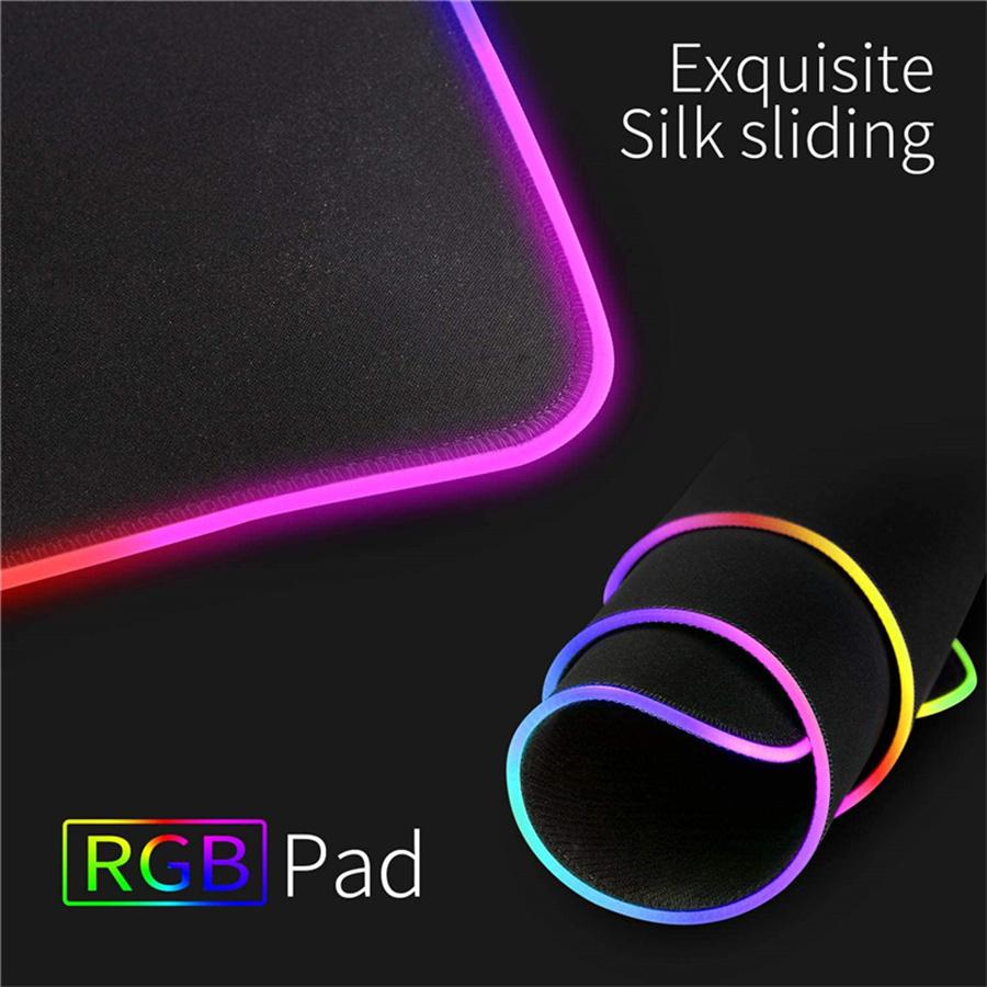 RGB Gaming Mouse Pad Led Computer Mousepad with Backlight Carpet For Keyboard Desk Mat