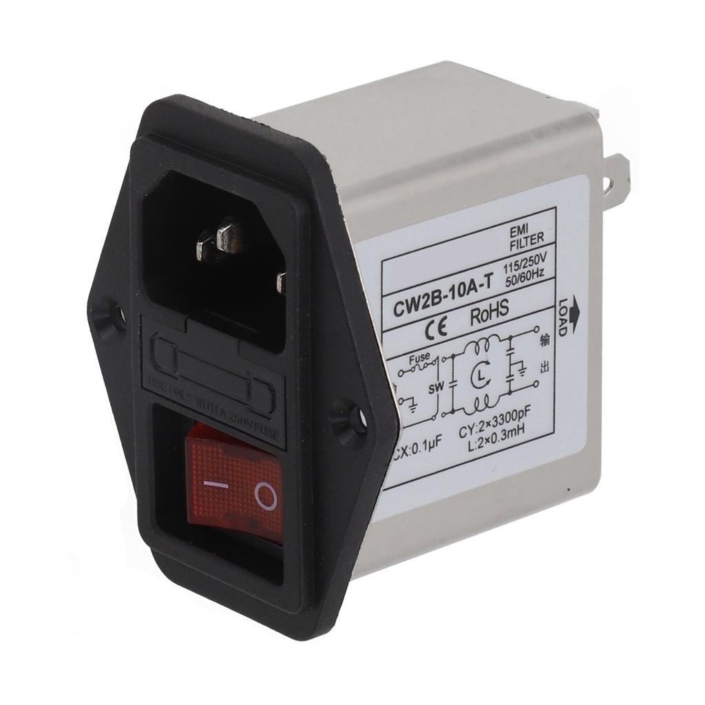 Compact Size 3A IEC Socket Power Filter for Serious Interference Occasions