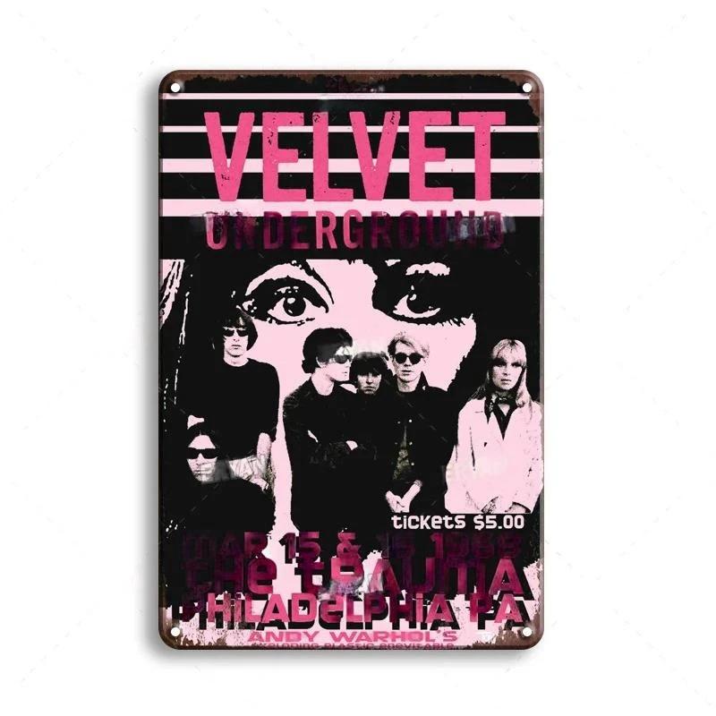 Винтажная классика Рок-группа Искусство Металлический постер Жестяная вывеска Музыкальный бар Паб Клуб Ретро Мужская пещера Гостиная Мастерская Декоративные таблички