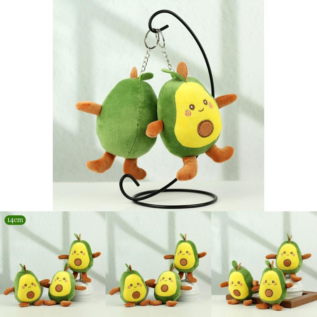 Sweet Four-inch Avocado Plush Keychain Fluffy Backpack Pendant For Childrens Gifts
