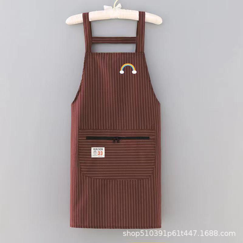 Women's Pure Cotton Fashion Apron - Breathable, Oil-Proof, and Dirt-Resistant Kitchen Wear