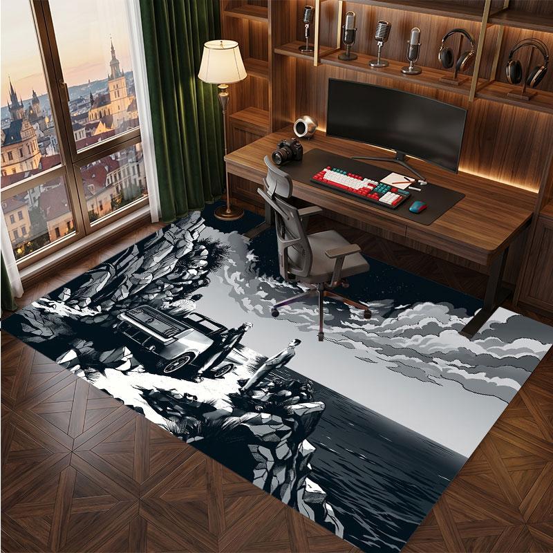 Die drei Fragezeichen Rug Soft Thick Non Slip Floor Carpet for Bedroom Living Room Home Decor
