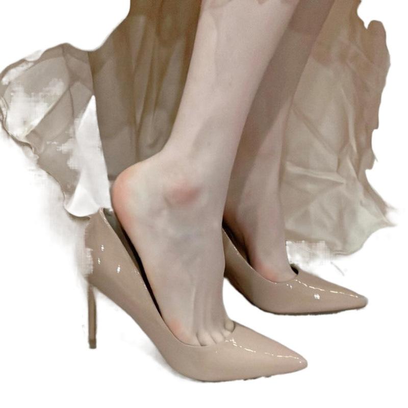 [Первый заказ, прямая поставка] Чистое желание маленькие ароматные туфли телесного цвета на высоком каблуке женские тонкие каблуки универсальные темпераментные рабочие туфли французские одинарные туфли