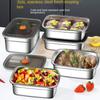 Stainless Steel Crisper, Lunch Box, Sealed Leak-proof Bento Box, Refrigerator Freezer Storage Box, Camping Lunch Box