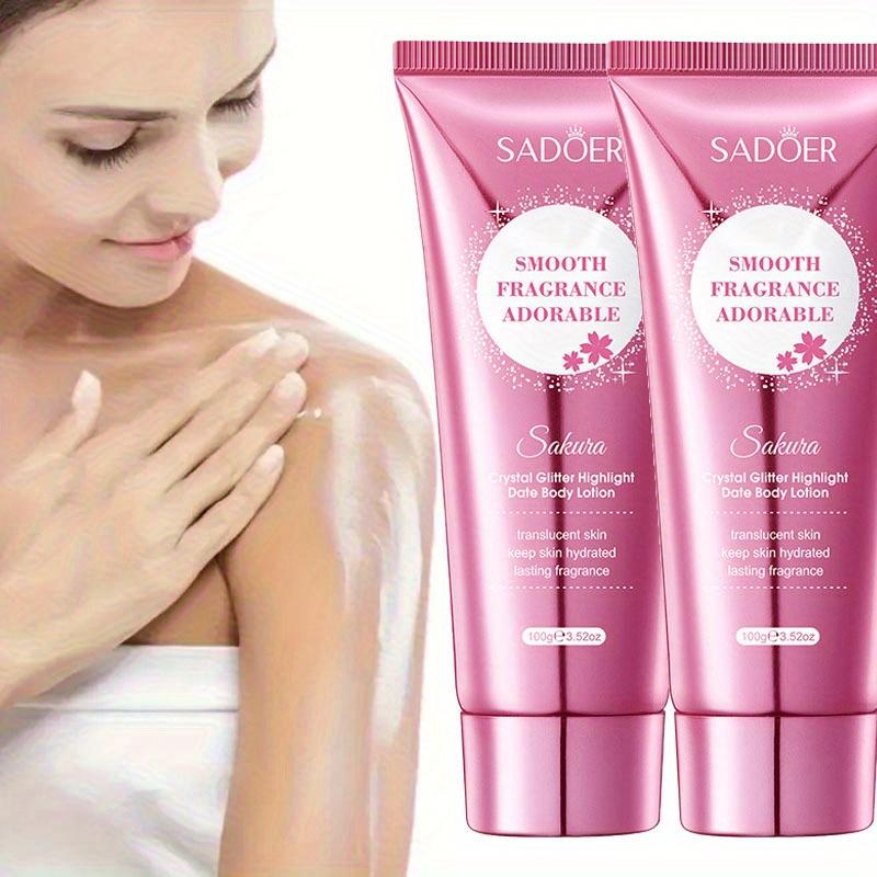 Кристальный блеск с эффектом влажной кожи Cherry Blossom, Лосьон для тела с ароматом цветущей сакуры, Глубоко увлажняющий и питательный лосьон для тела