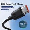 Сверхбыстрый USB-C кабель 120 Вт для Huawei, Vivo, Oppo, Honor 7A с поддержкой Flash Charge