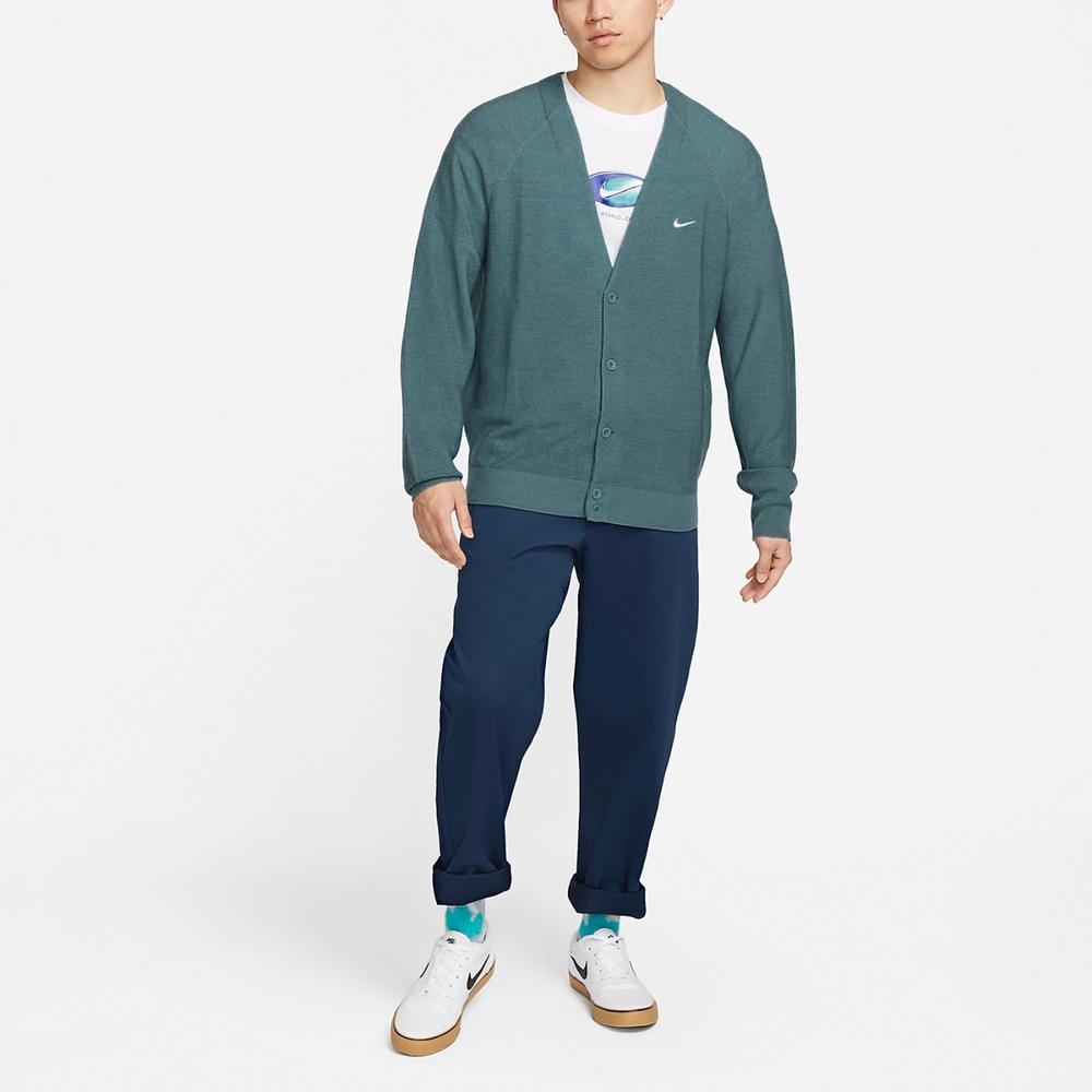 Nike Мужской вязаный кардиган SB Skateboarding свободного кроя, бирюзово-зеленый DQ6307-379