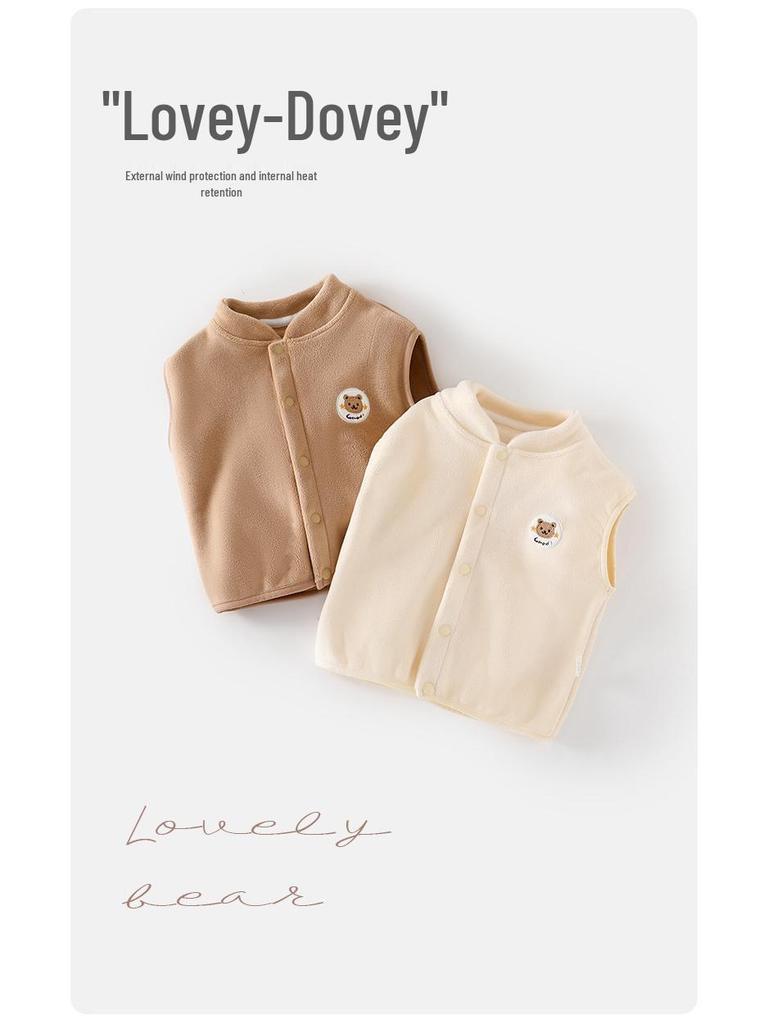 Детский стеганый бархатный жилет - Безрукавная куртка для маленьких мальчиков и девочек (Осень зима)