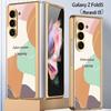 Электрооplated Стеклянный Чехол для Телефона Samsung W24 Fold5 - Высококлассный Креативный Дизайн для Женщин