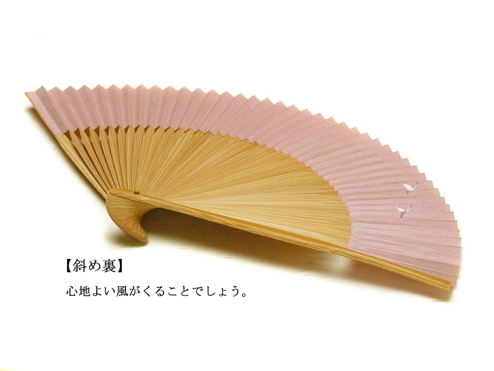 Киото летающий, сделанный вручную из бумаги, двойной японский подарок долголетия, веер, журавль, женский веер, Япония, расписанный, Киото, женский, веер, двусторонний, мастер,